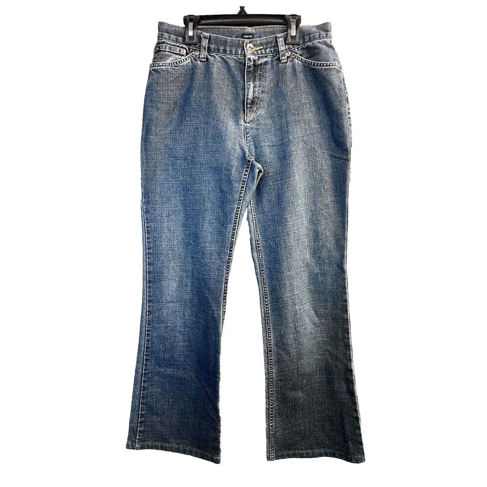 Jones New York Sport Flare Boot Cut Jeans Women 28” Waist Denim Pants Stretch